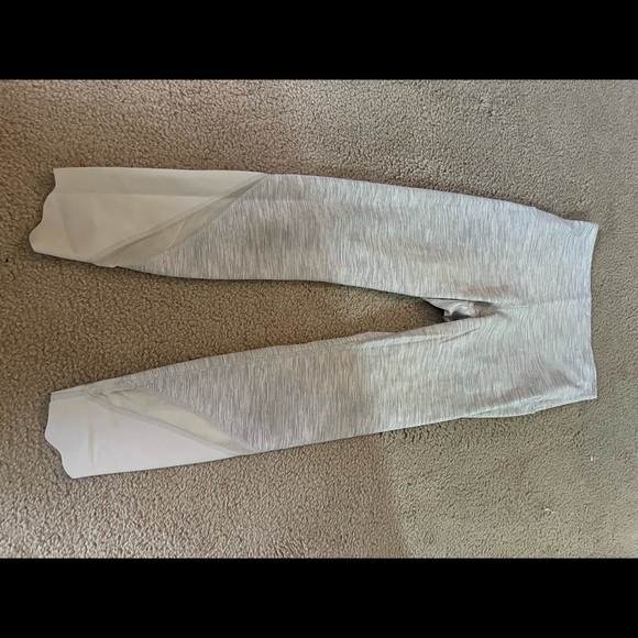 Lululemon leggings grey &white with mesh sides, size 2. - Picture 2 of 5